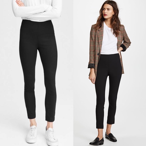 rag & bone Pants - rag & bone Simone Equestrian Stretch Slim Black Ankle Pants